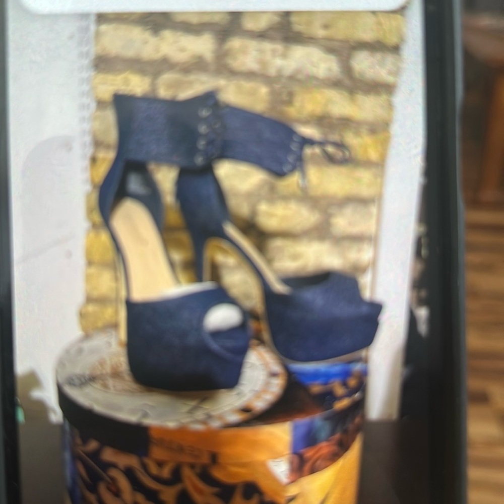 Elegant Denim Platform Heels